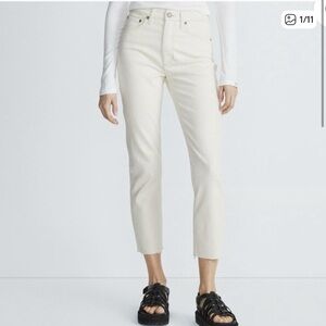 Rag & Bone Wren Slim Straight Jeans in Ecru